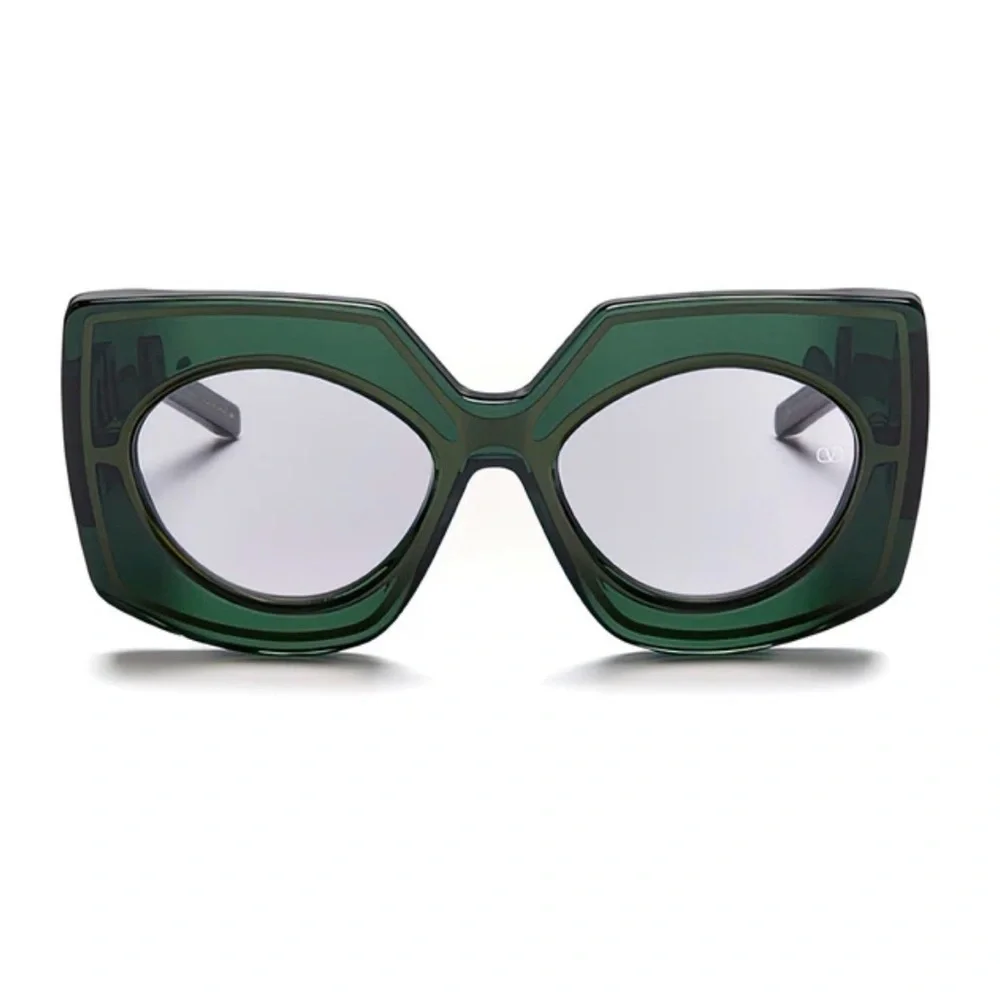 New! Valentino V SOUL VLS 127C, Dark Green Statement Glasses, Authentic